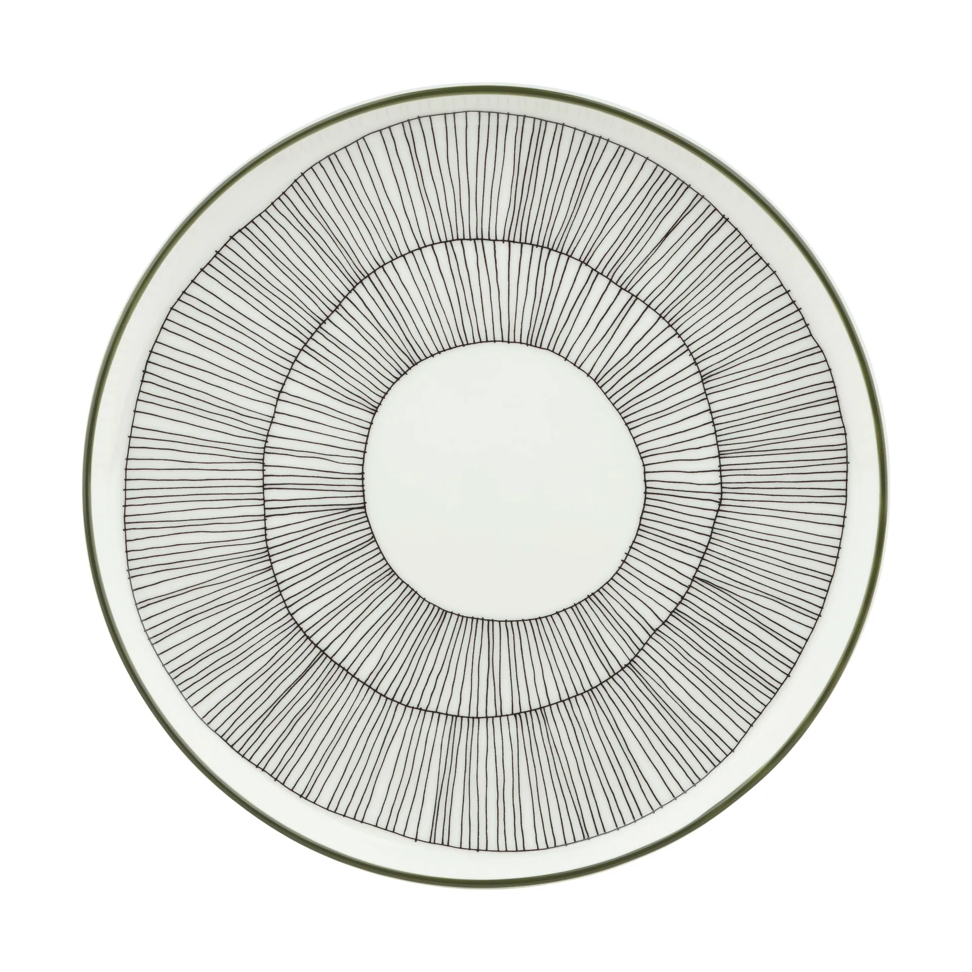 Kukat Puhkeavat Teller Ø20 cm, White-forest green-black Marimekko