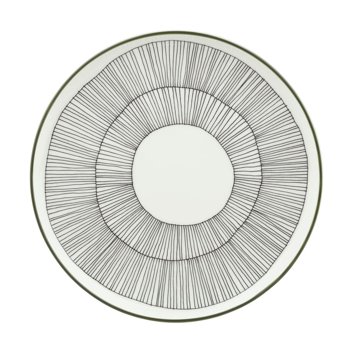 Kukat Puhkeavat Teller Ø20 cm - White-forest green-black - Marimekko