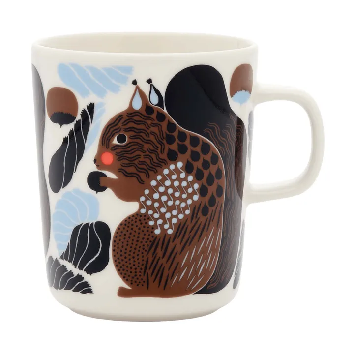 Kurre Becher 25 cl - Weiß-Braun-Schwarz-Hellblau - Marimekko