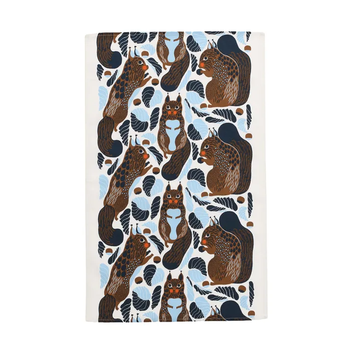 Kurre Geschirrtuch 43x70 cm - Weiß-Hellblau-Toffee - Marimekko