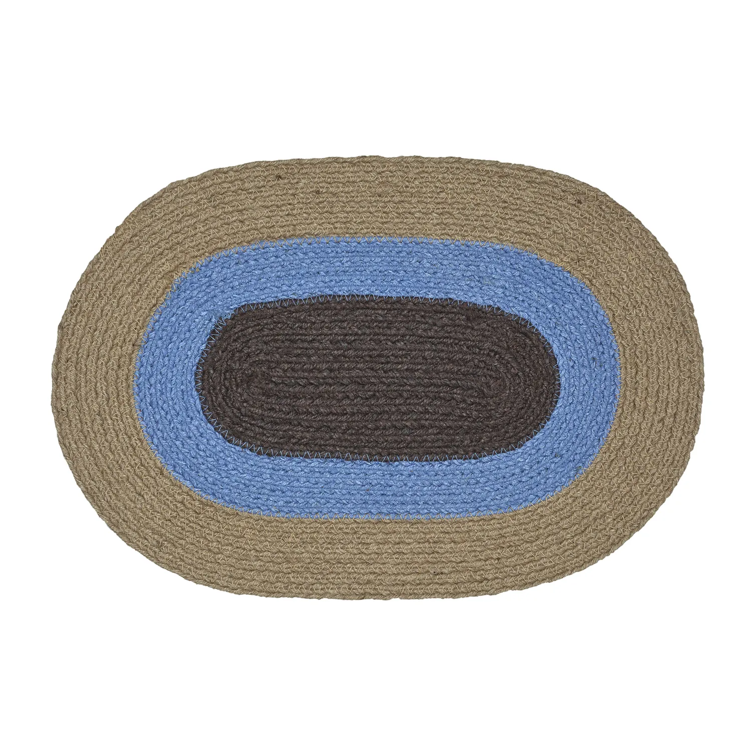 Melooni Tischsets oval Jute, Braun-Blau Marimekko