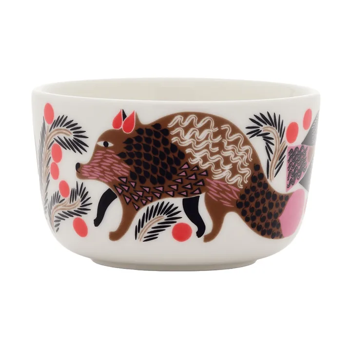 Oiva Ketunmarja Schale 2,5dl - Weiß-Bronze-Pink-Petrol - Marimekko