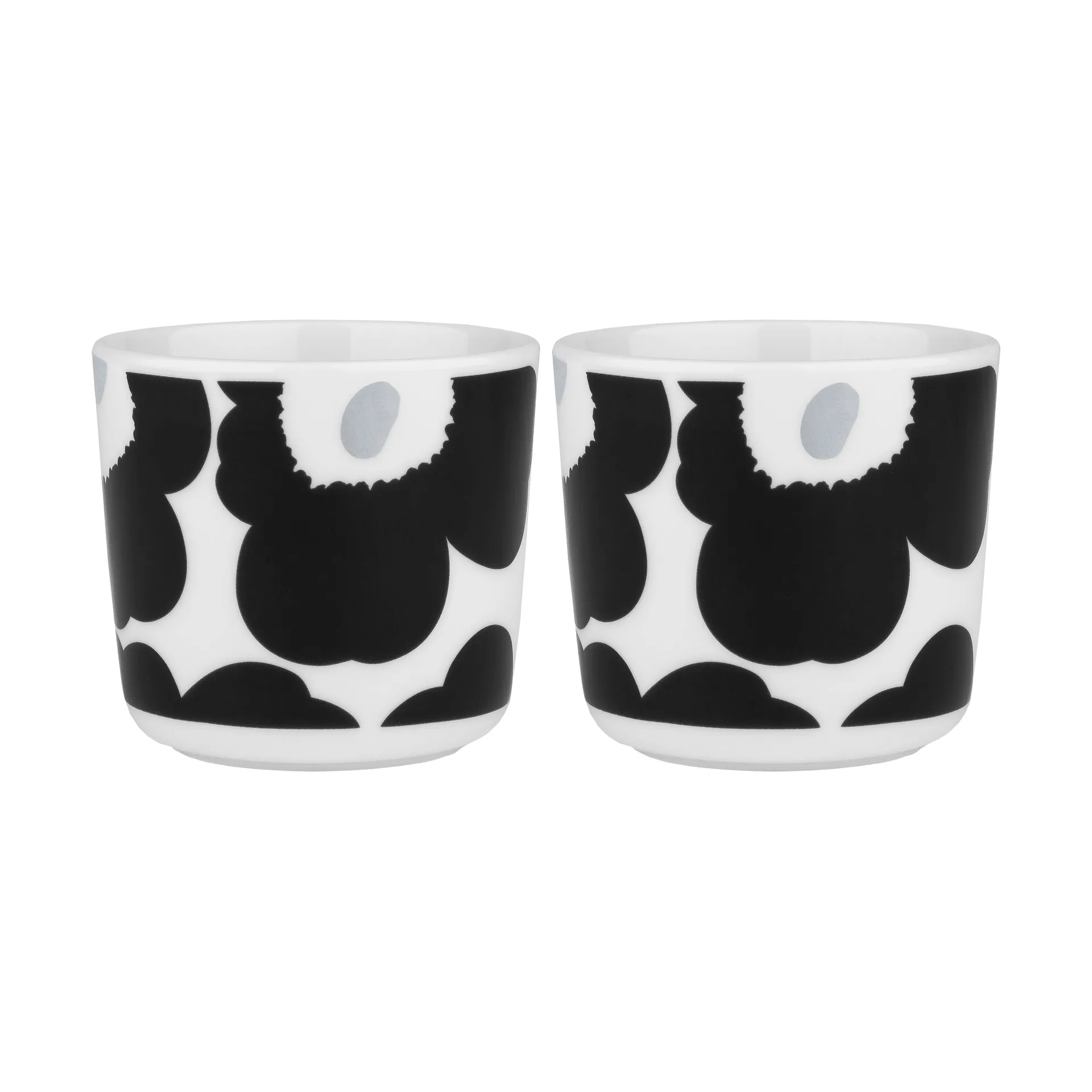 Oiva Unikko Kafeetasse ohne Henkel 20 cl 2er Pack, White-coal-silver Marimekko