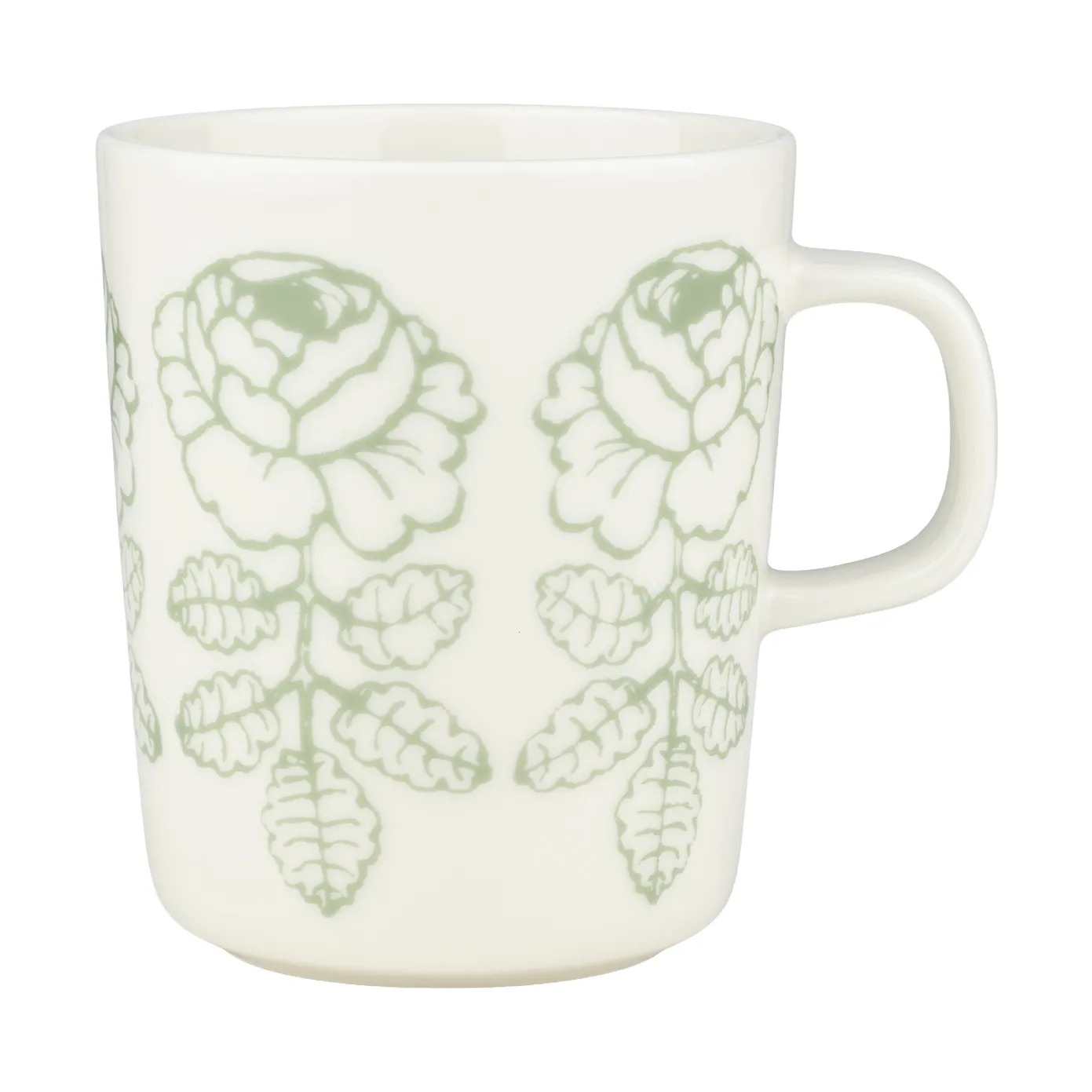 Oiva Vihkiruusu Becher, White, sage, 25 cl Marimekko
