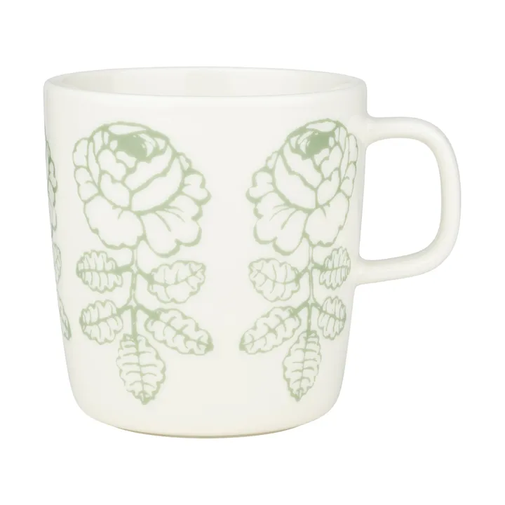 Oiva Vihkiruusu Becher - White, sage, 40 cl - Marimekko