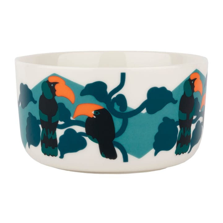 Pepe Schale 5dl, Weiß-türkis-orange Marimekko