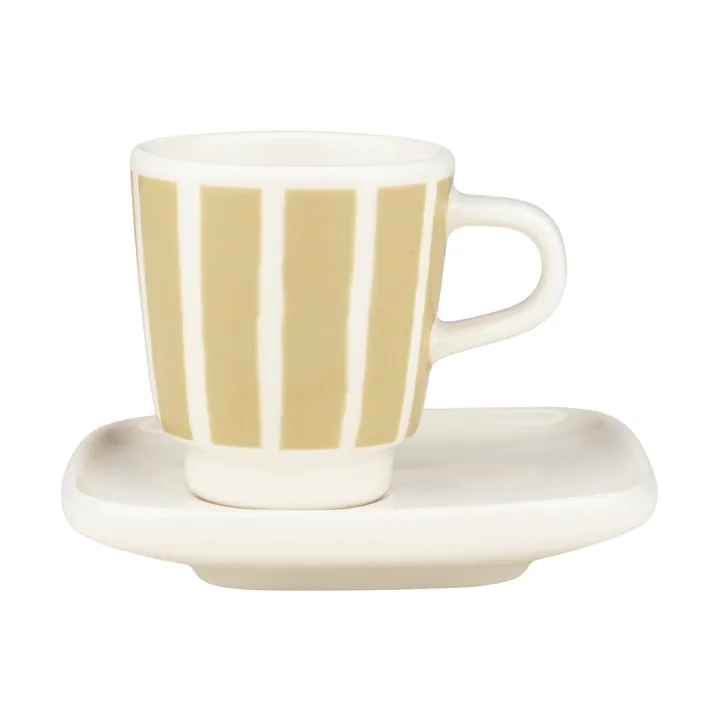 Piccolo Espresso-Tasse mit Untertasse - White-sand, 5 cl - Marimekko