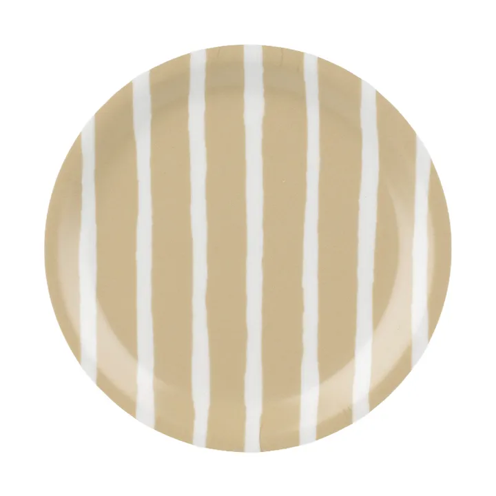 Piccolo Glasuntersetzer - White, sand Ø11 cm - Marimekko