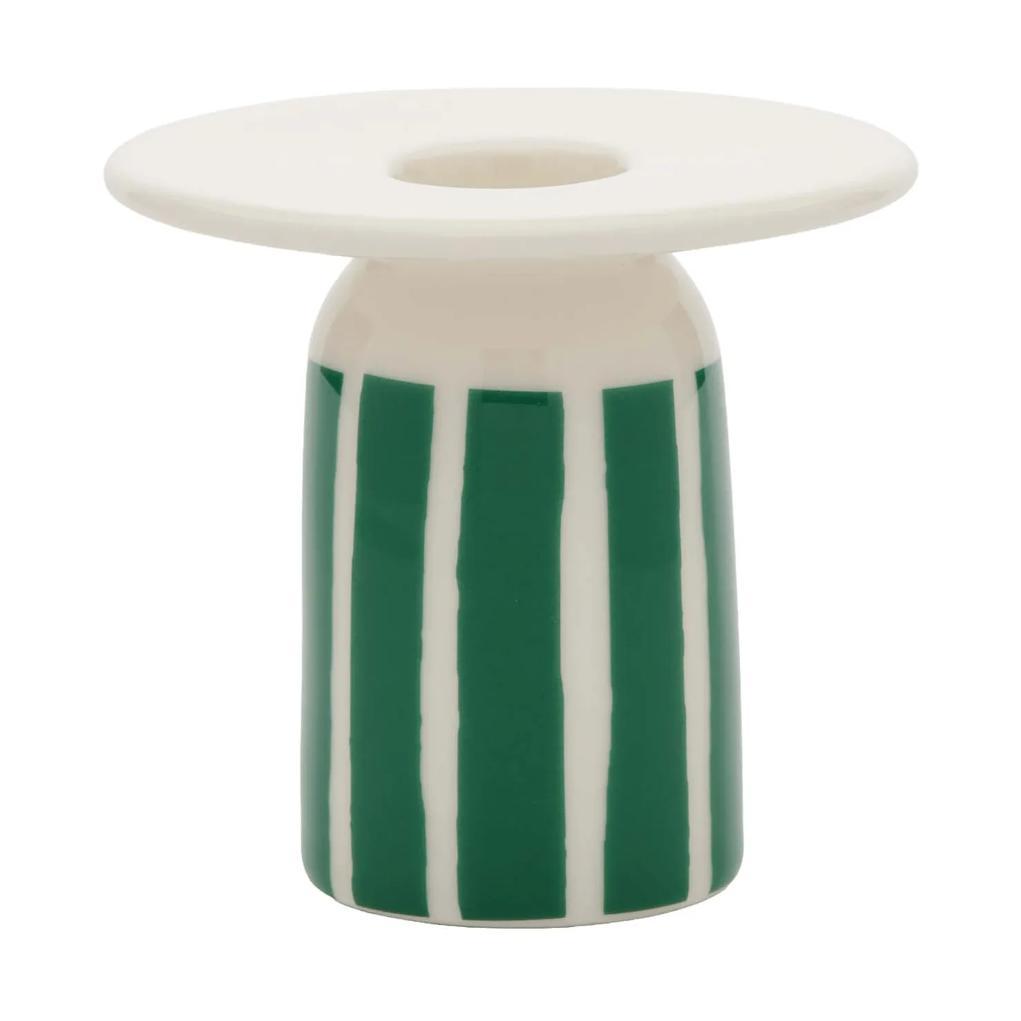 Piccolo Kerzenhalter, Weiß-Grün, 8 cm Marimekko