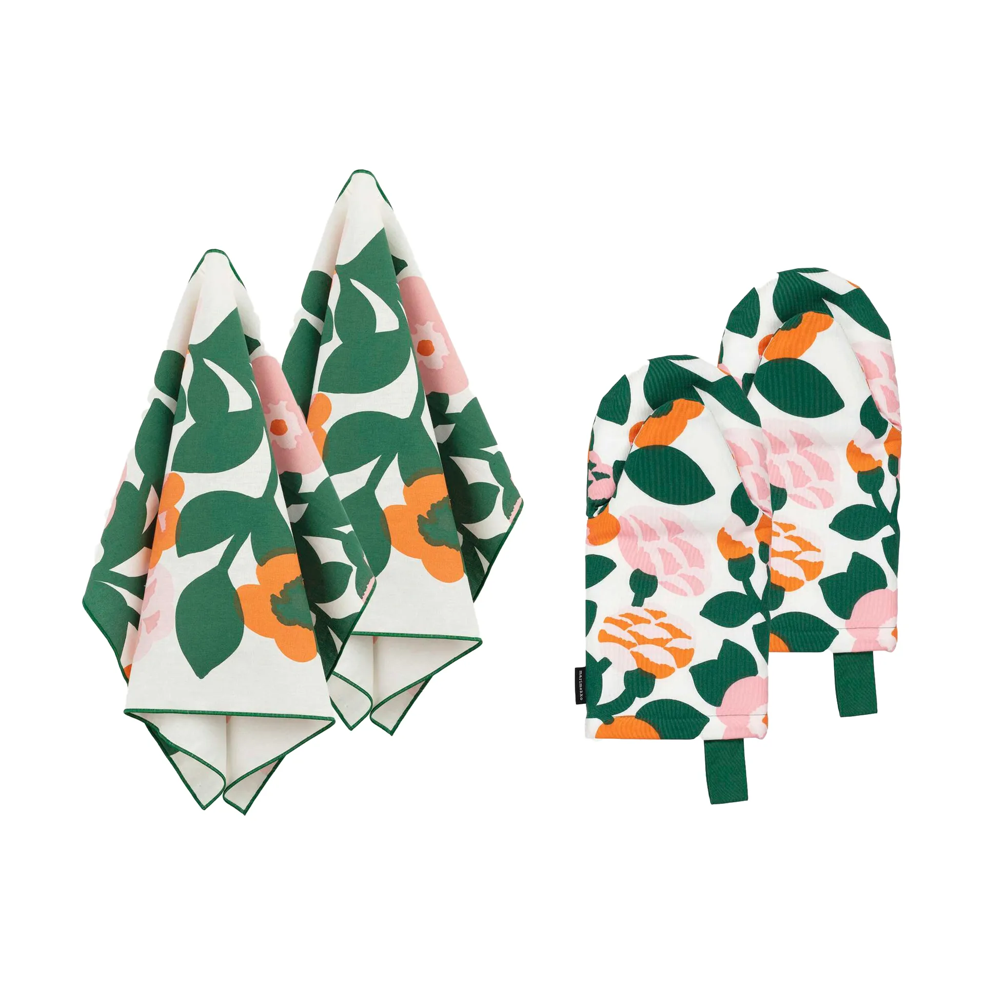 Pieni Green Green Textilset 4 Teile, Grün-orange Marimekko