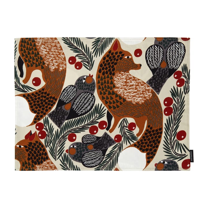 Pieni Ketunmarja Platzdecke 31 x 42cm, Beige-braun-grau Marimekko