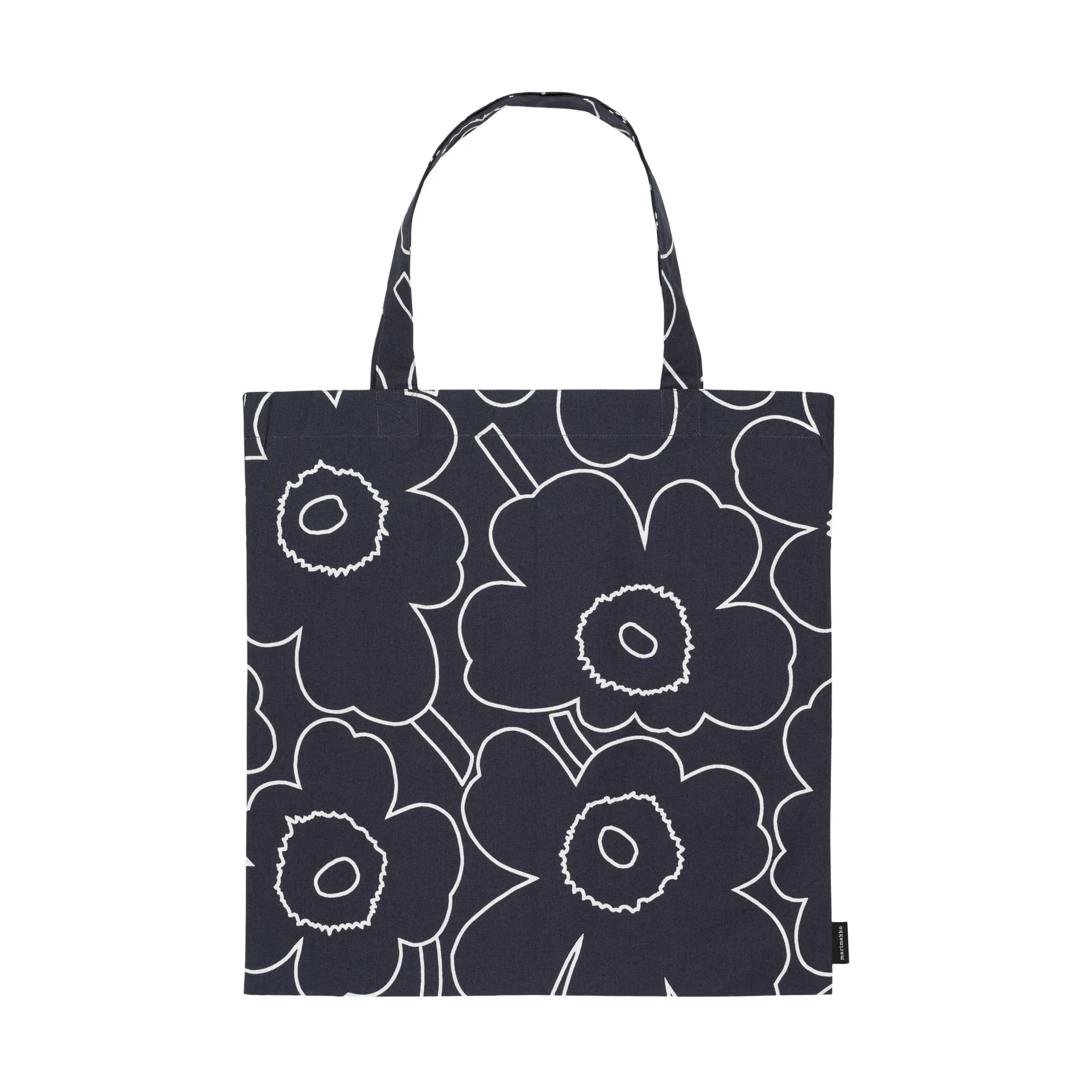 Pieni Piirto Unikko Tasche 44x43 cm, Black-white Marimekko