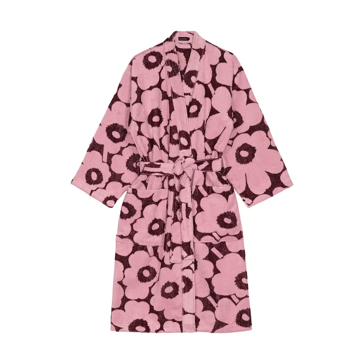 Pieni Unikko Bademantel L - Pflaume-Pink - Marimekko