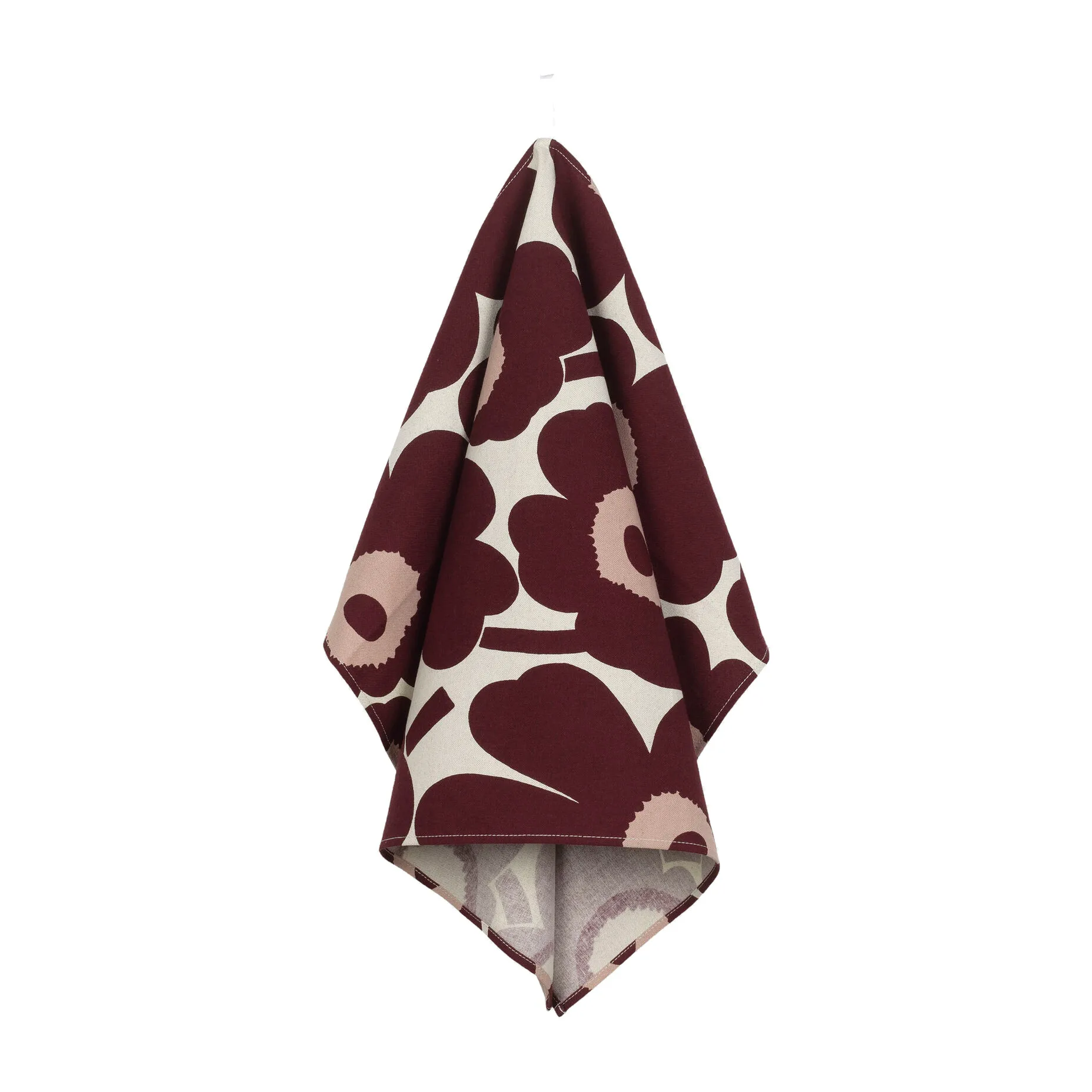 Pieni Unikko Geschirrtuch 43 x 70cm, Cotton-burgundy-pink Marimekko
