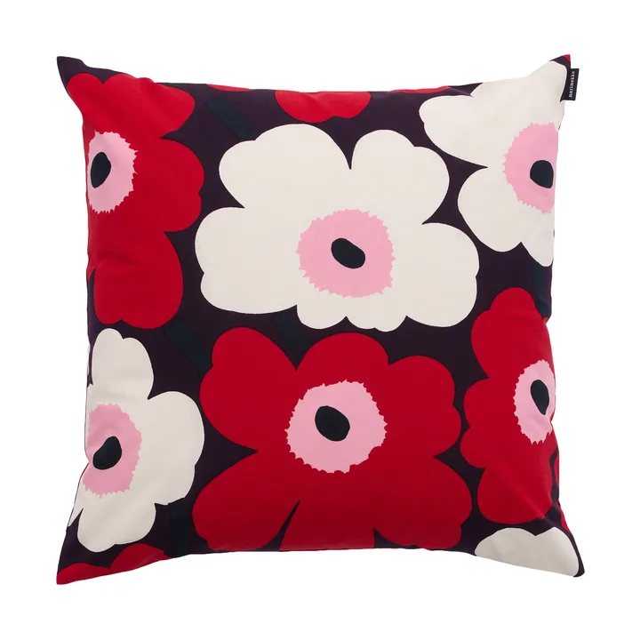 Pieni unikko Kissenbezug 50x50 cm - Plum-Cranberry-Off white-Rose - Marimekko