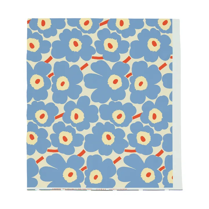 Pieni Unikko Outdoor Stoff - Off white-light blue-melon-orange red - Marimekko