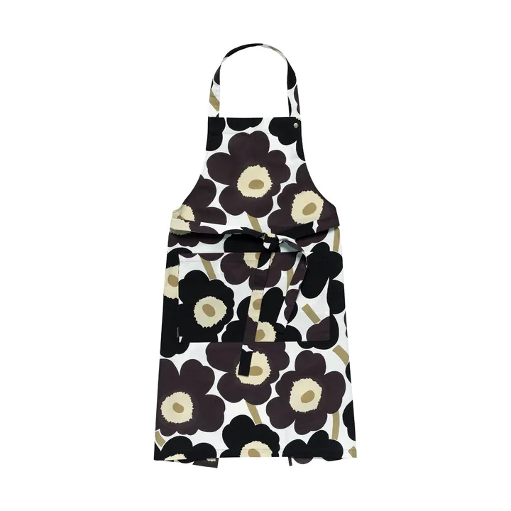 Pieni Unikko Schürze - White-dark grey-beige - Marimekko