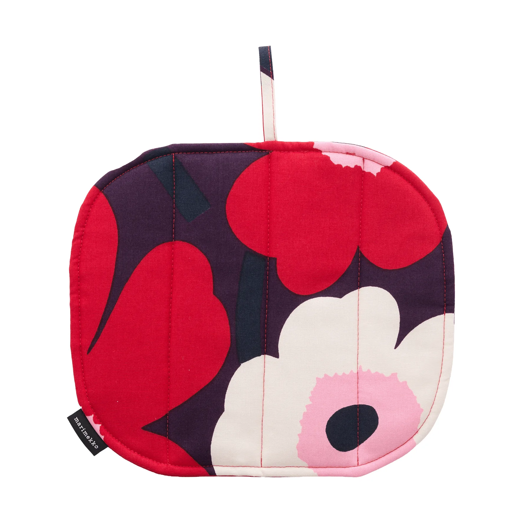 Pieni Unikko Topflappen 22x25 cm, Plum-Cranberry-Off white-Rose Marimekko