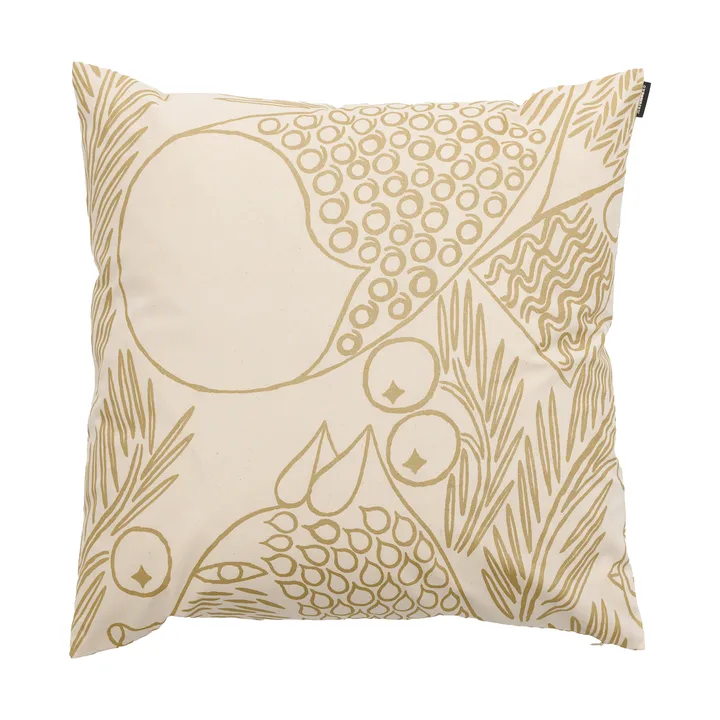 Piirto Ketunmarja Kissenbezug - Off white-Gold, 50x50 cm - Marimekko