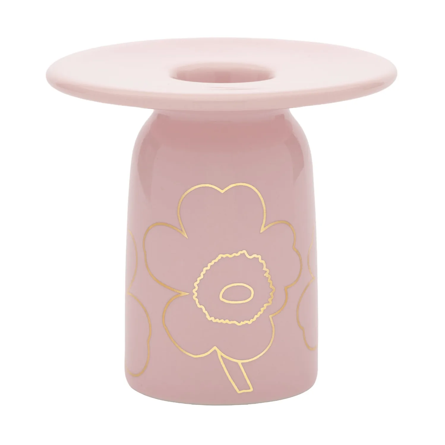 Piirto Unikko Kerzenhalter, Pink-Gold Marimekko