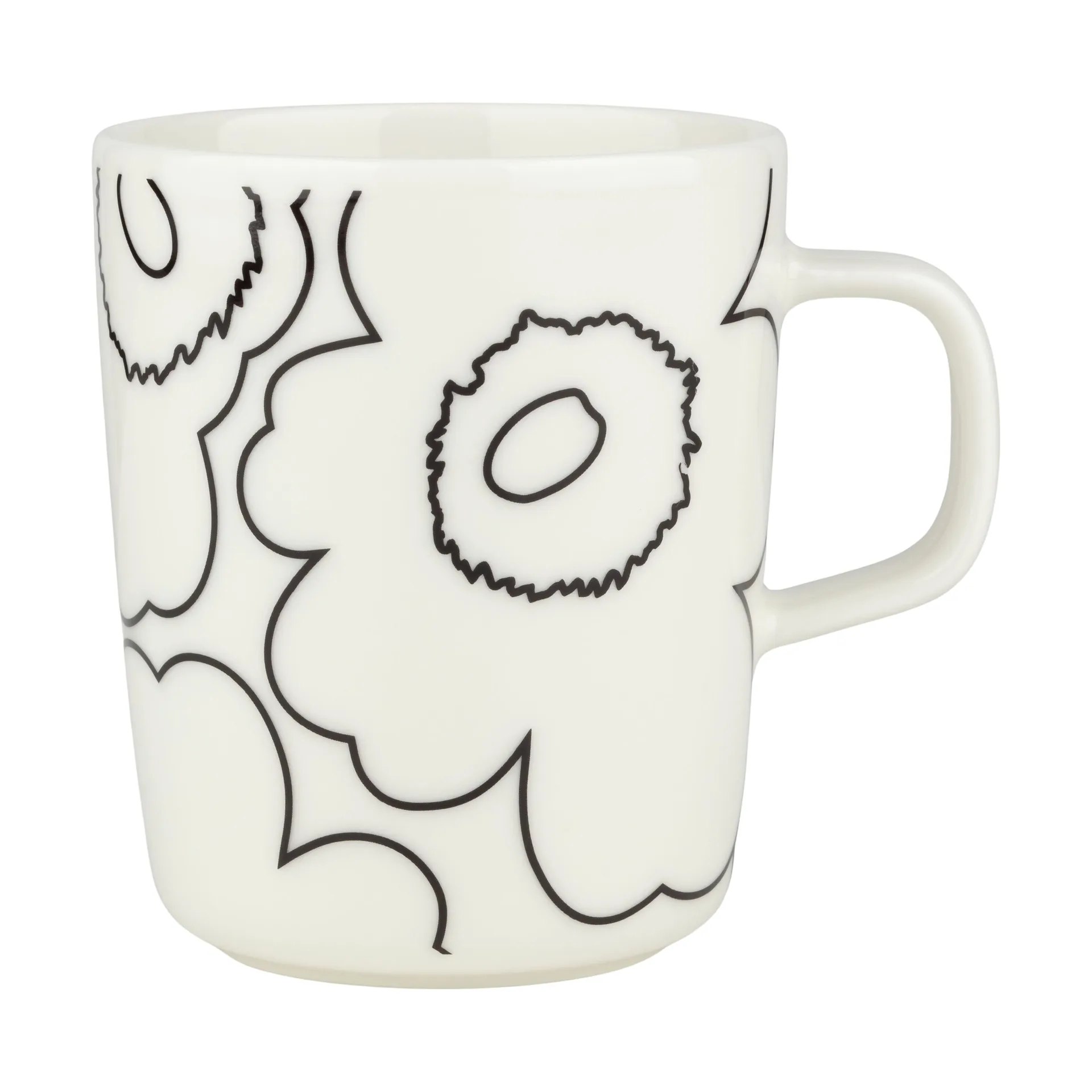 Piirto Unikko Oivo Tasse 2,5 dl, White-black Marimekko