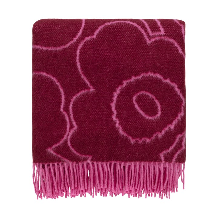 Piirto Unikko Pläd 130x170 cm - Bordeaux-fuchsia - Marimekko