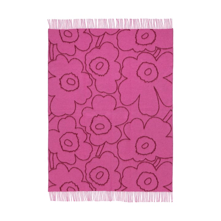 Piirto Unikko Pläd 130x170 cm, Bordeaux-fuchsia Marimekko