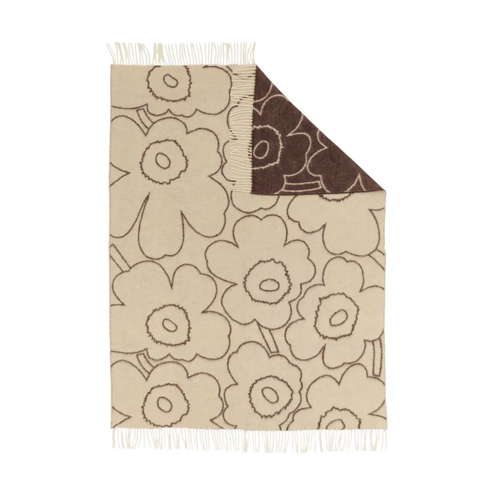 Piirto Unikko Pläd 130x170 cm - Off white-Maulwurf - Marimekko