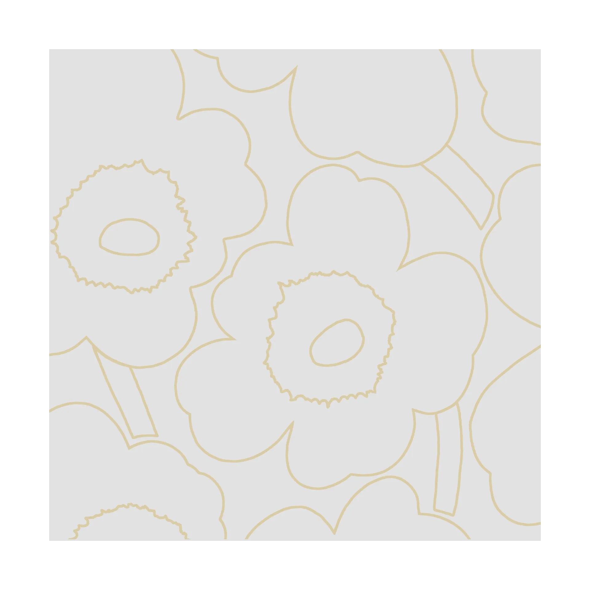 Piirto Unikko Serviette 33x33 cm 20er-Pack, Cream Gold Marimekko
