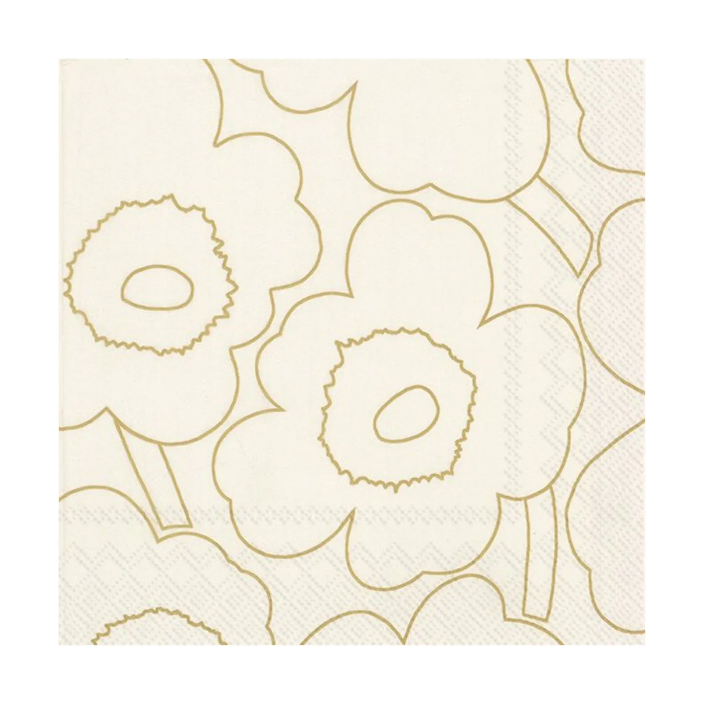 Piirto Unikko Serviette 33x33 cm 20er-Pack, Gold Marimekko