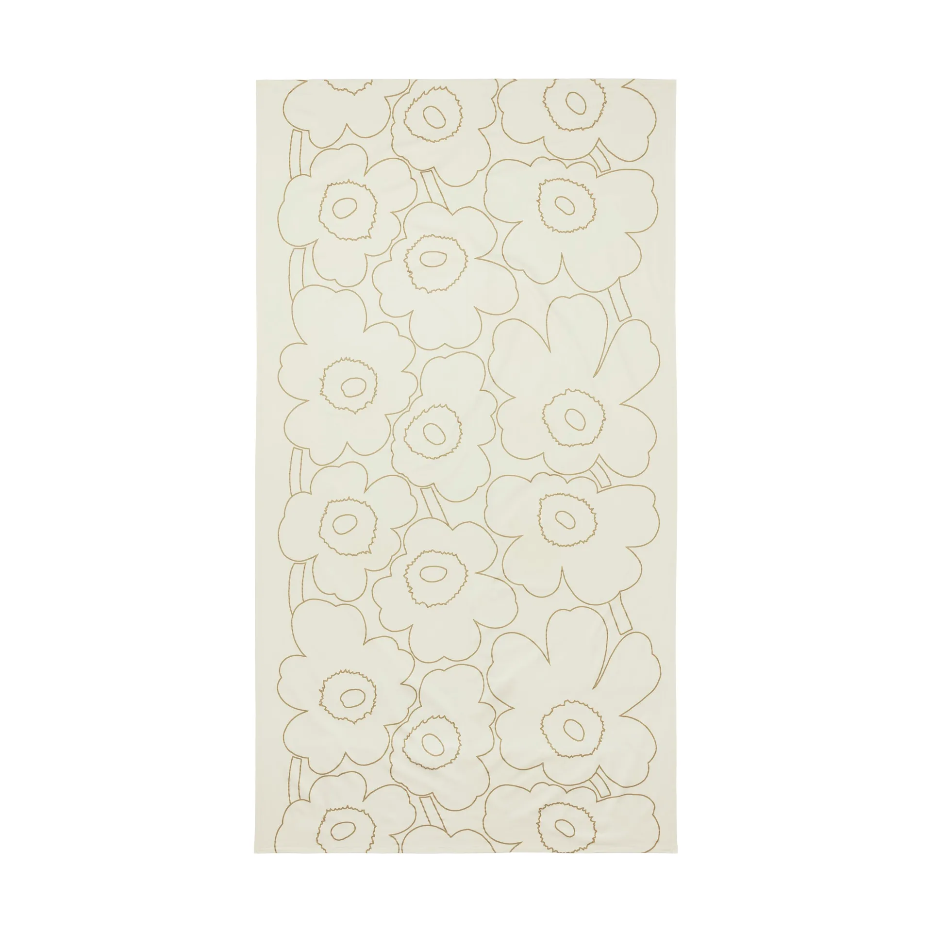 Piirto Unikko Tischdecke 135x250 cm, Linen- gold Marimekko