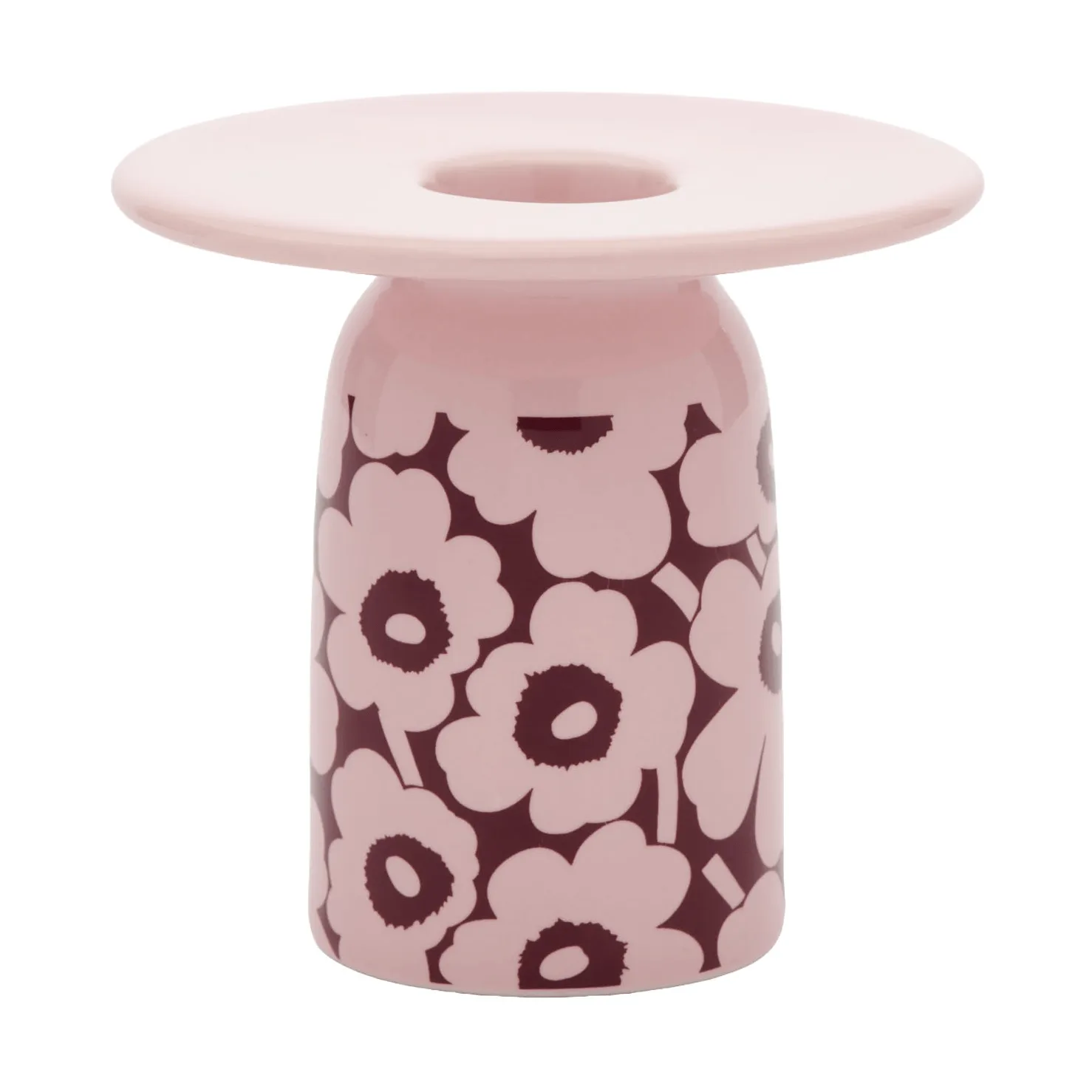 Pikkuinen Unikko Kerzenhalter, Pink-Burgunder Marimekko