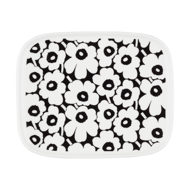 Pikkuinen Unikko Teller 12x15 cm, Black-white Marimekko