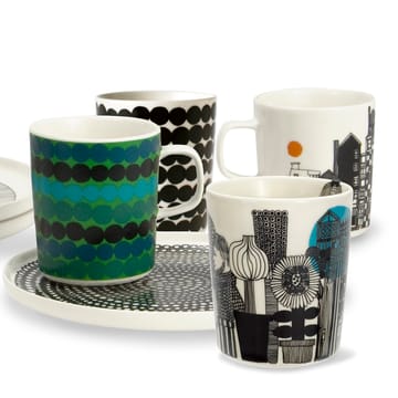 Räsymatto Tasse 25 cl - Schwarz-weiß - Marimekko