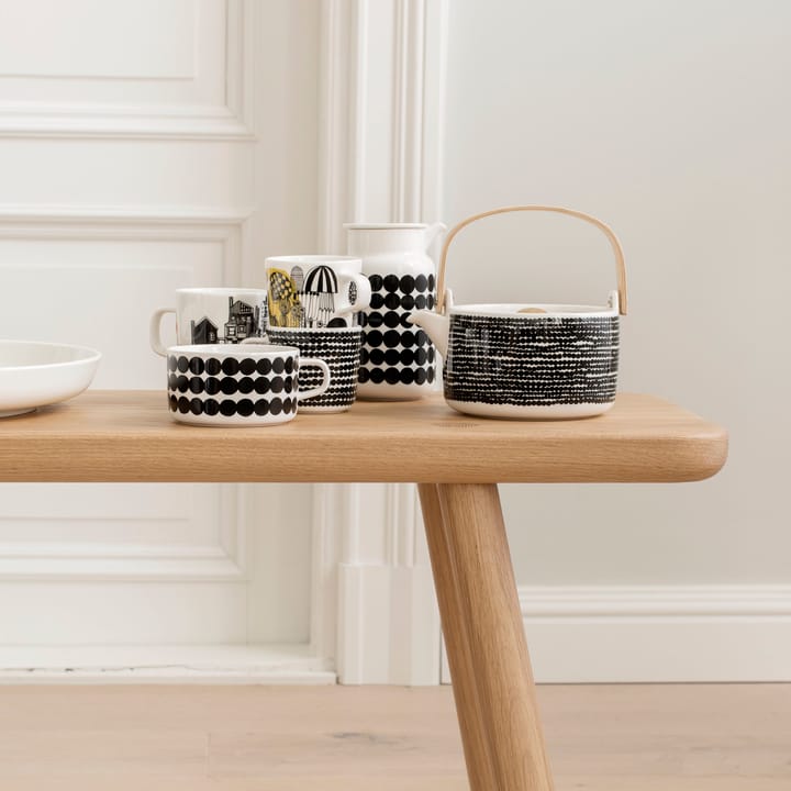 Räsymatto Teetasse 25 cl, Schwarz-weiß Marimekko