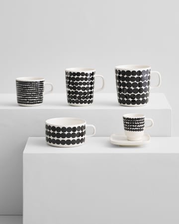 Räsymatto Teetasse 25 cl - Schwarz-weiß - Marimekko