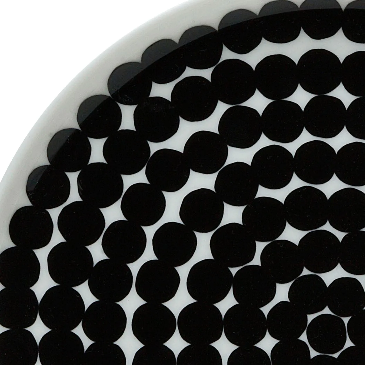 Räsymatto Teller 20cm, 6er Pack Schwarz-weiß,  Marimekko