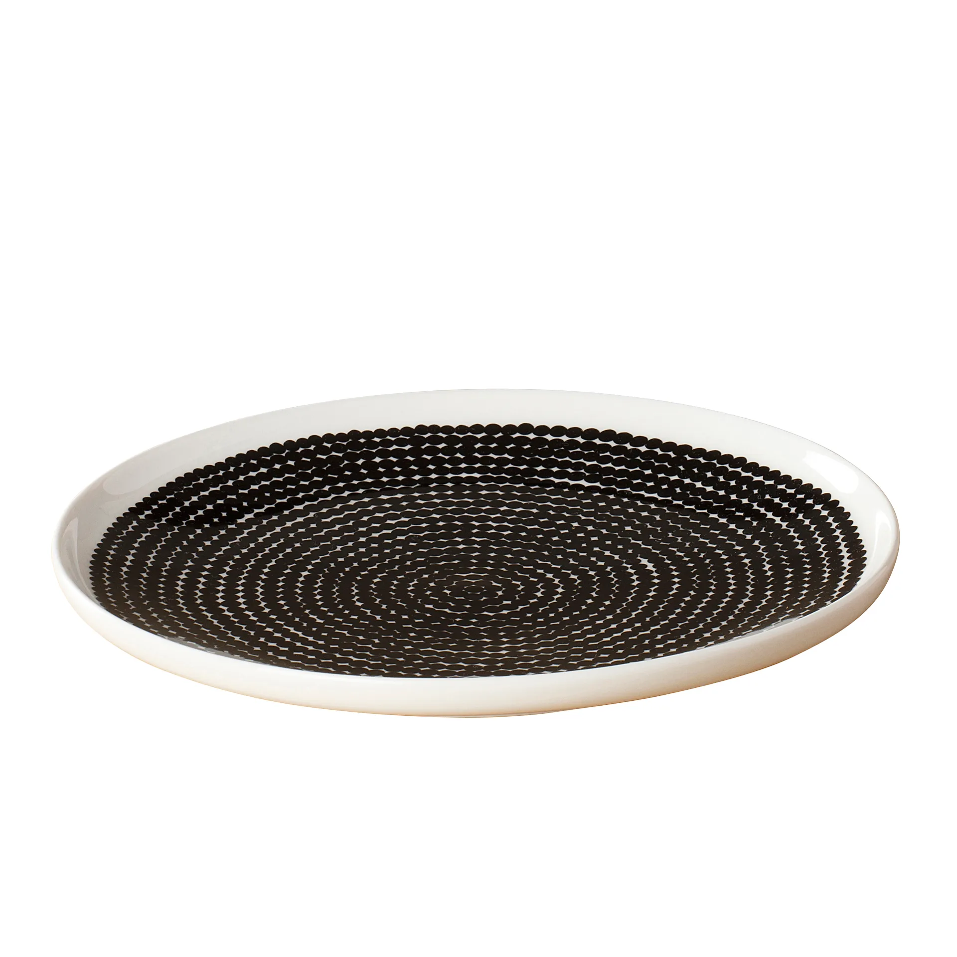 Räsymatto Teller Ø 25cm, Schwarz-weiß Marimekko