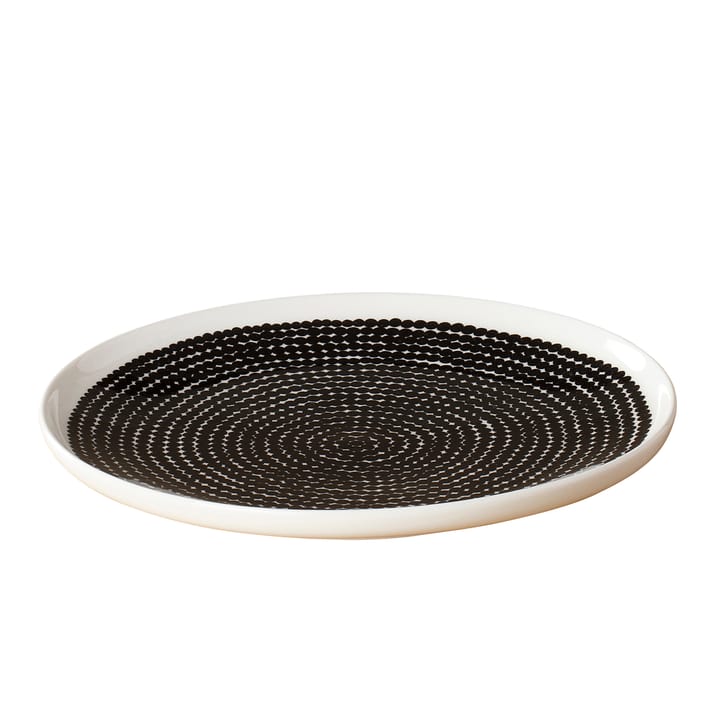 Räsymatto Teller Ø 25cm, Schwarz-weiß Marimekko
