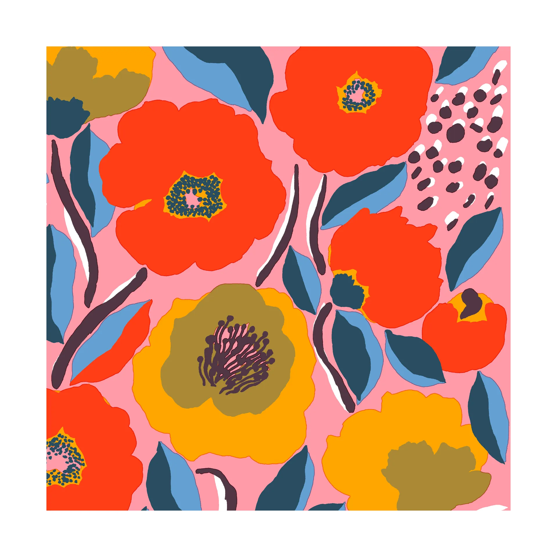 Rosarium Serviette 33 x 33cm 20er Pack, Pink Marimekko