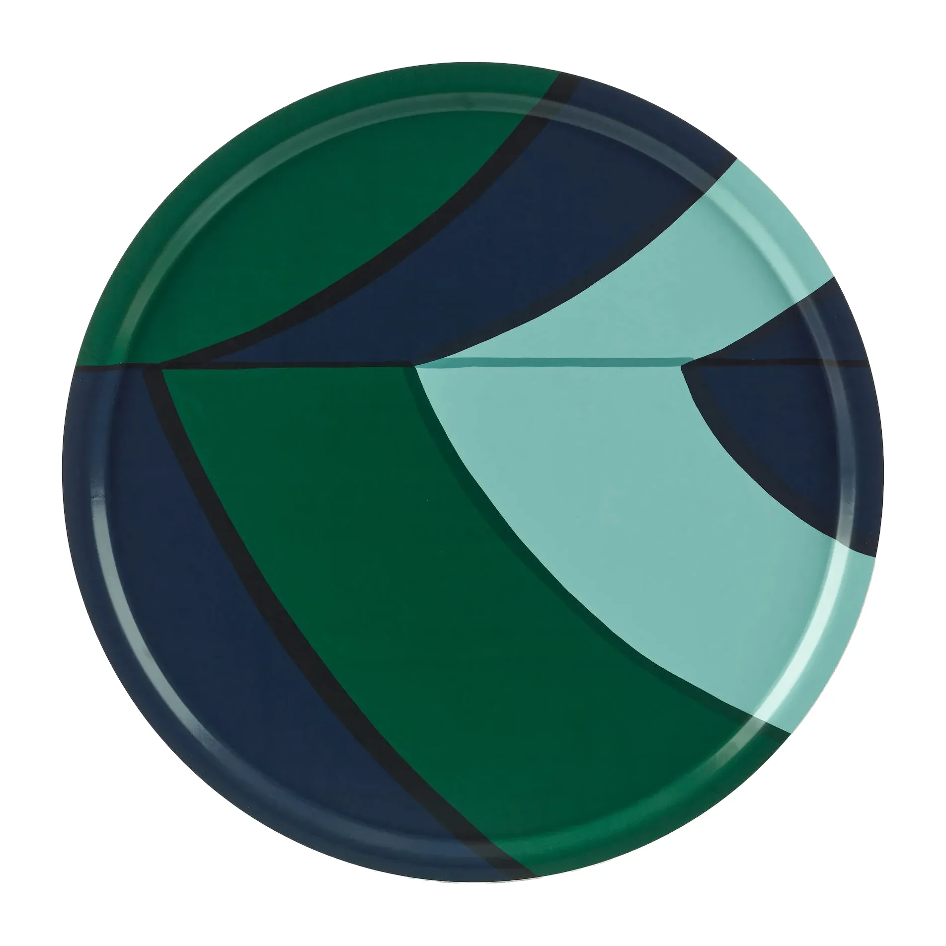 Savanni Tablett Ø65 cm, Grün-Blau-Mint Marimekko