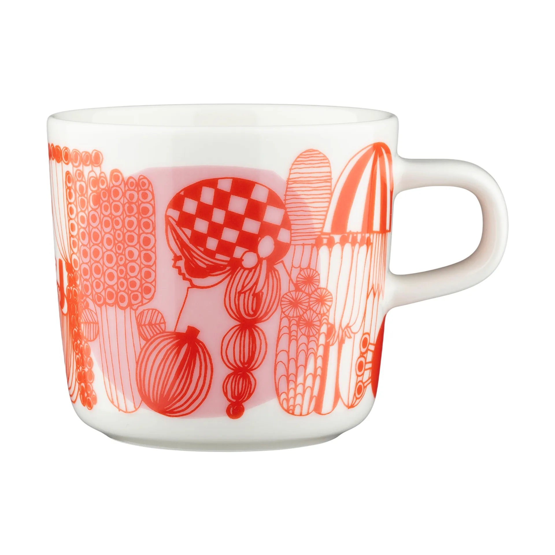 Siirtolapuutarha Becher 20 cl, White-orange-light pink Marimekko
