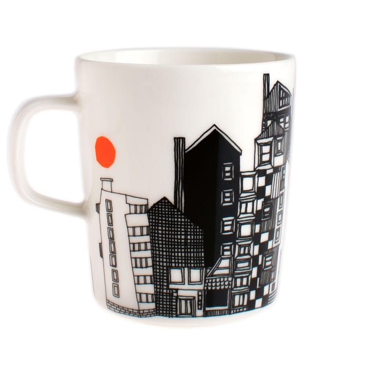 Siirtolapuutarha Tasse 2,5dl, Schwarz/orange Marimekko