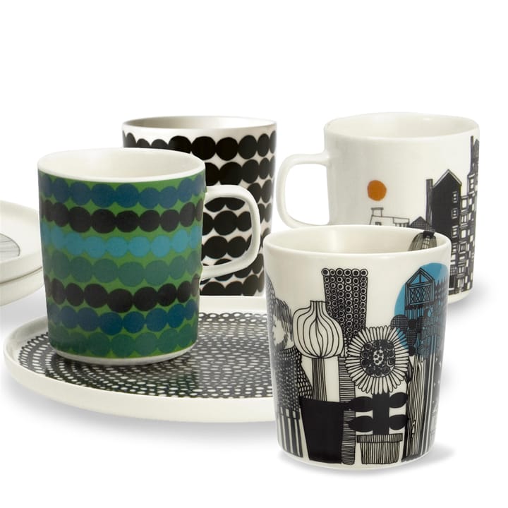 Siirtolapuutarha Tasse 2,5dl, Schwarz/orange Marimekko