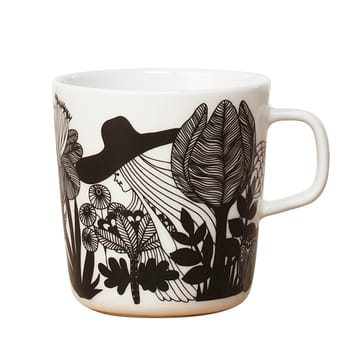 Siirtolapuutarha Teetasse 4dl - Schwarz-weiß-rosa - Marimekko