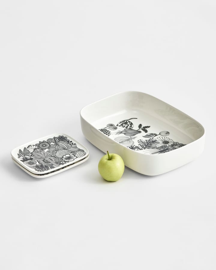 Siirtolapuutarha Teller 15 x 12cm, Schwarz-weiß Marimekko