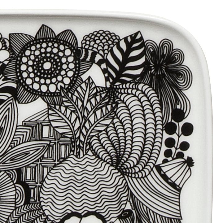 Siirtolapuutarha Teller 15 x 12cm, Schwarz-weiß Marimekko