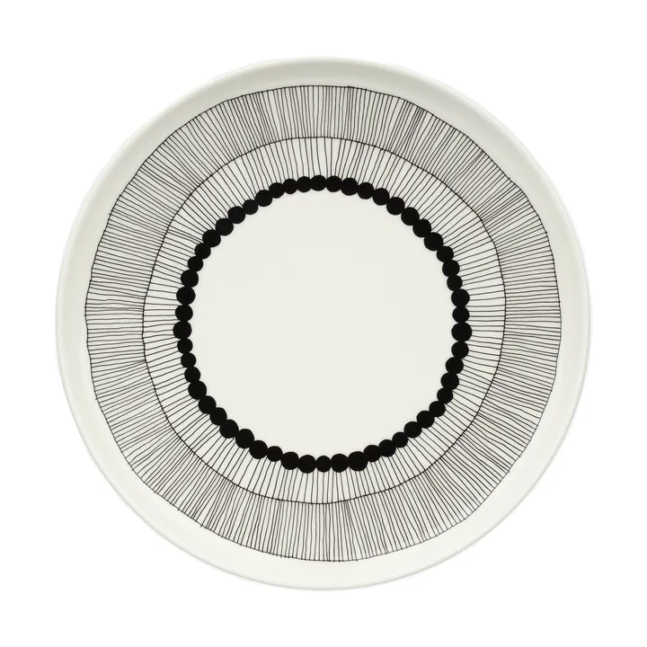 Siirtolapuutarha Teller Ø 25cm - White-black - Marimekko