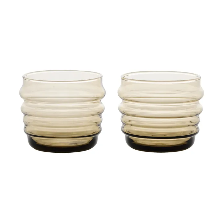 Sukat Makkaralla Glas 2er Pack - Brown, 20 cl - Marimekko