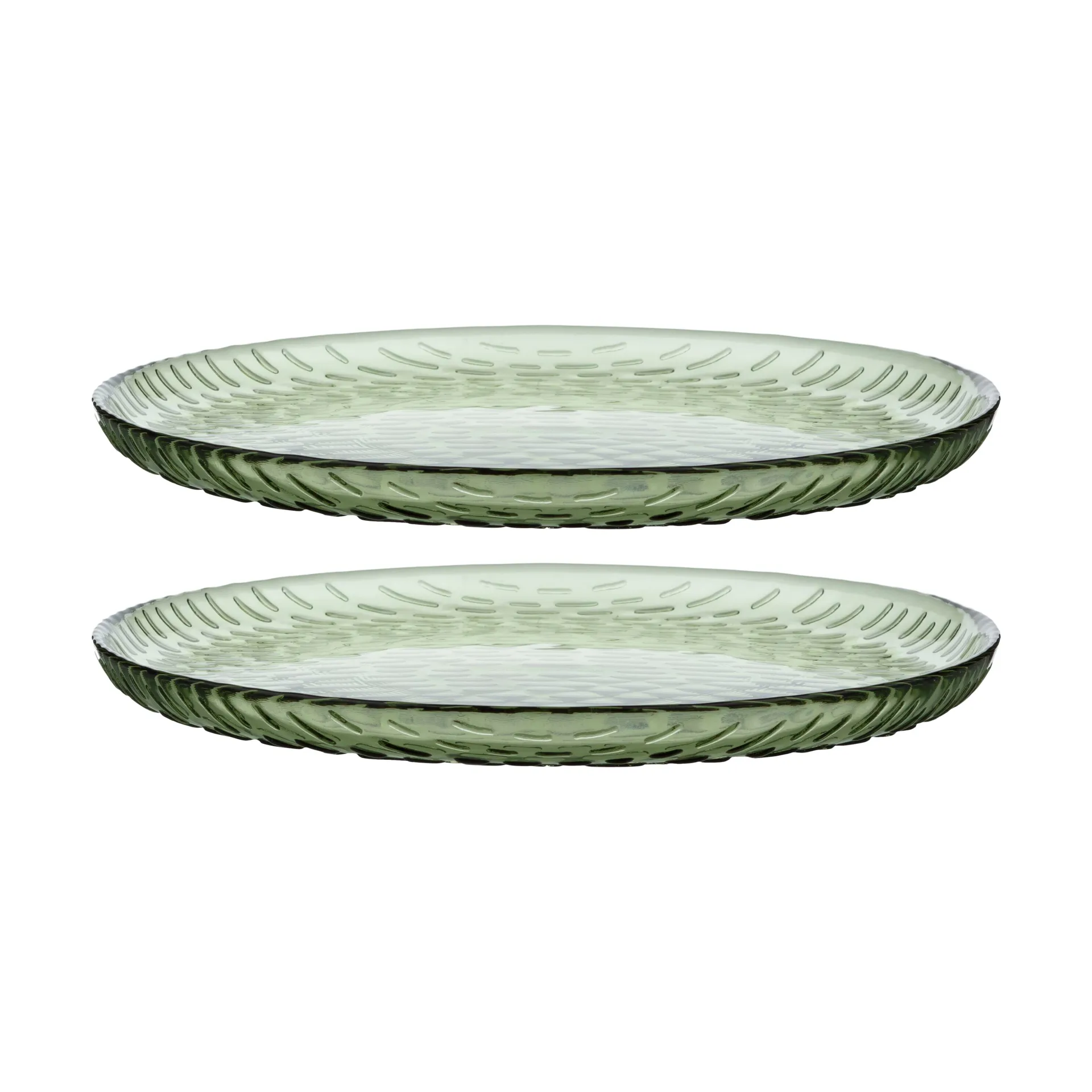 Syksy Unterteller Glas Ø17 cm 2er-Pack, Olive Marimekko